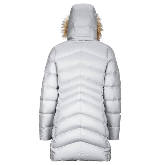 Women’s Marmot Montreal Coat 700-fill Medium Barely Used Removable Hood Glacier - Picture 4 of 13